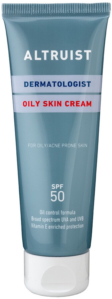 Altruist Moisturizer voor Vette en Gevoelige Huid SPF50 - Matterende Olievrije dagcrème - Voor Acnegevoelige Huid - Met Vitamine E - Matterende finish - Dermatologisch getest - Parfumvrij - 50 ml