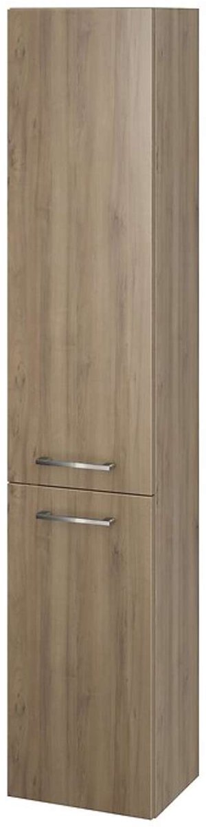 Cersanit Lara - Hoge kast, 150x30x25 cm, 2 deuren, L/R scharnieren, noten S926-008-DSM