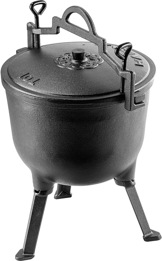 Kadax Jachtketel, 10 Liter, Gietijzeren Kookpan Met Voeten Stoofpan Van Gietijzer Dutch Oven Voor Tuin Kampvuur Camping Bbq Vuurpan Met Deksel 765972709 Kadax Jachtketel, 10 Liter, Gietijzeren Kookpan Met Voeten Stoofpan Van Gietijzer Dutch Oven Voor Tuin Kampvuur Camping Bbq Vuurpan Met Deksel 765972709