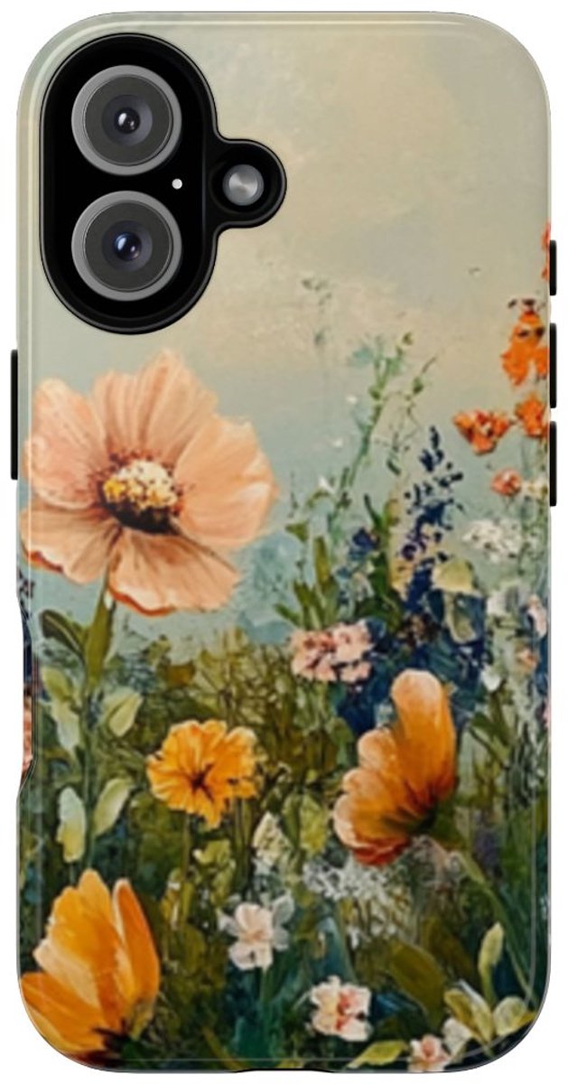 Schildering van Wildbloemenveld – Telefoonhoesje Geschikt voor iPhone 16