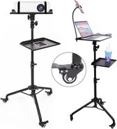 Beamerstandaard, projectorstatief, projectorstatief, beamerstandaard, laptop, notebook, in hoogte verstelbaar met wielen, voor projectoren, standaard, standaard, standaard, standaard voor laptoptafel