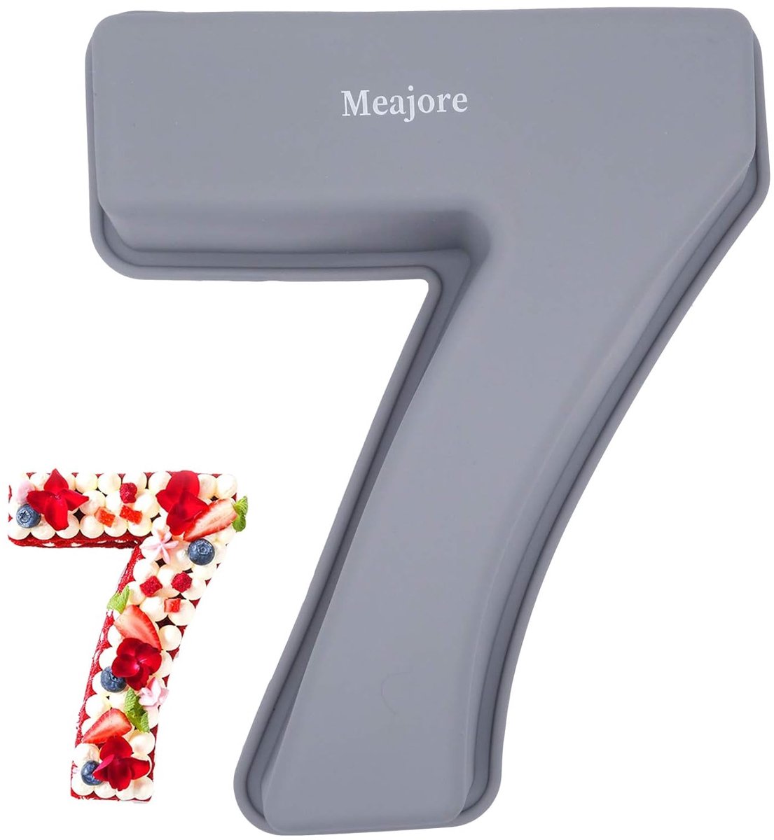 Siliconen cakevorm nummer 7 - verjaardag/jubileum - 1 stuk - 10 inch