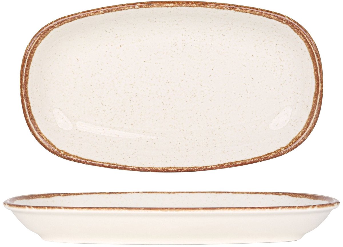 Rinart Serveerschaal - Brunilda - Porselein - 25x15 cm - set van 2
