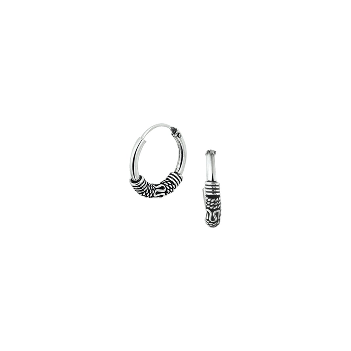 Glams oorringen oxi bali - 14 mm - Zilver