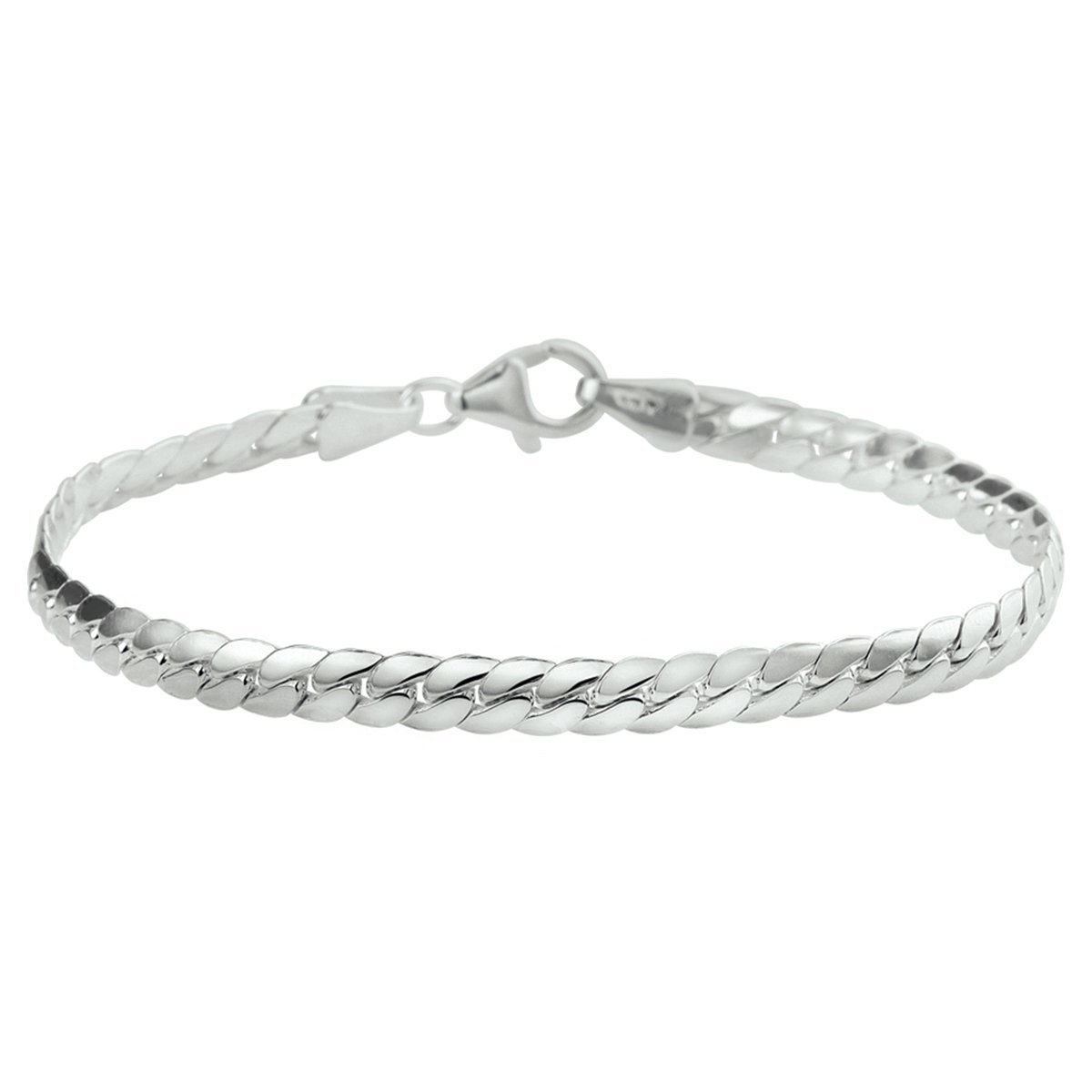 Glams armband gourmet bol 4,5 mm - Zilver