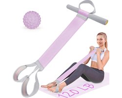 Stoffen weerstandsband met handvatten, full-body oefenband, antislip elastische banden voor krachttraining, stretchband trainingsuitrusting voor been, arm, borst, kern, pols, enkel