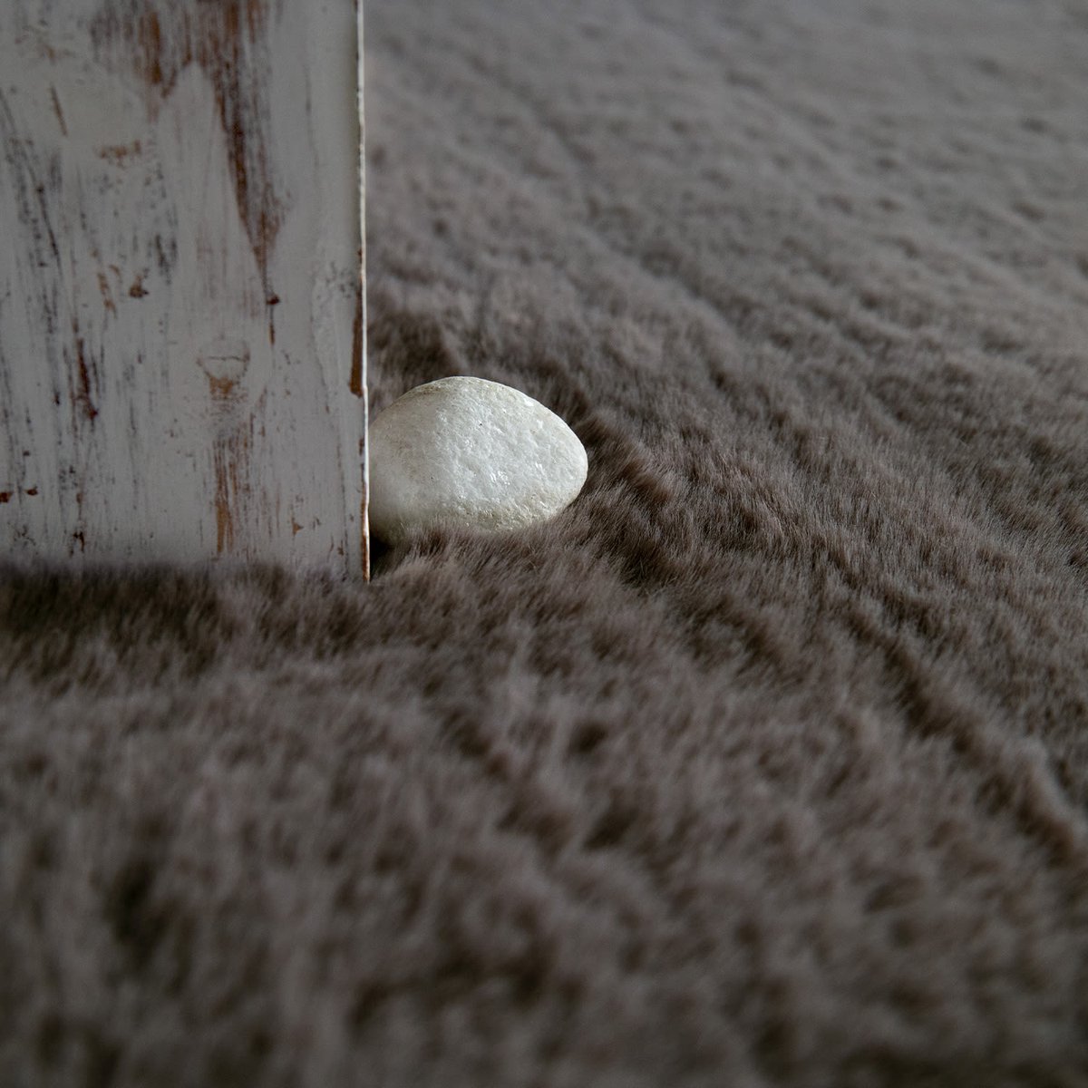 Hoogpolig tapijt slaapkamer imitatiebont pluizig konijnenbont imitatie