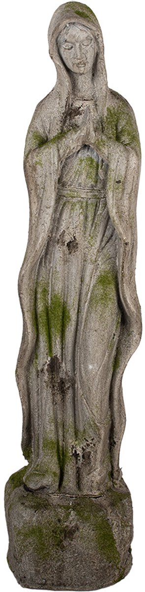 Clayre & Eef Decoratie Beeld Maria 15x15x67 cm Beige Kunststof