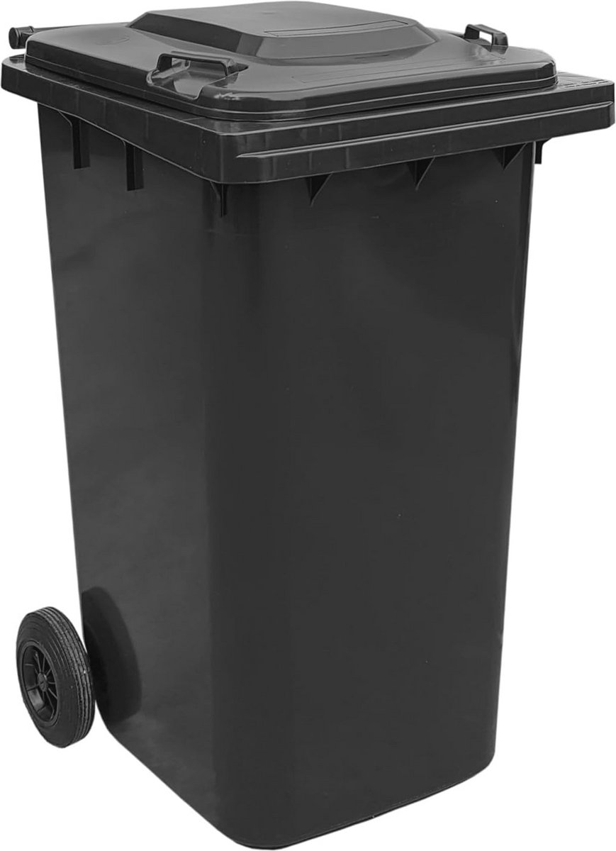 240 Liter Grijze Vuilnisbak Kliko - Robuuste Afvalcontainer voor Duurzame Afvalscheiding en Recycling