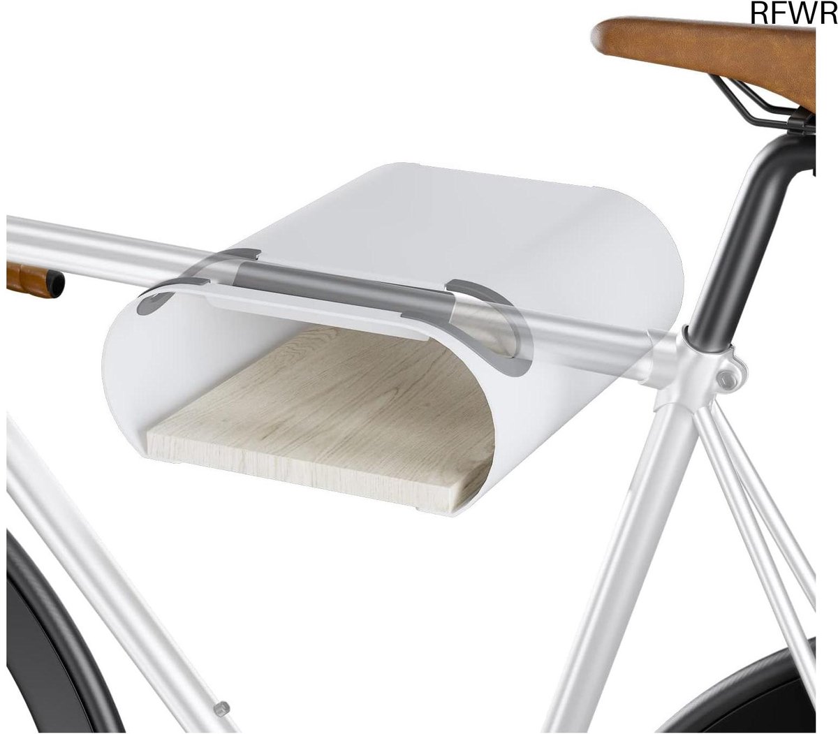 RFWR® Fietsenrek Wandmontage voor Racefietsen en Mountainbikes | Indoor Opslag Houten Wit