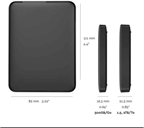 RFWR® Externe Harde Schijf 4TB, 2TB, 1TB - Mobiele Opslag, Waterdicht en Stofdicht, Geschikt voor PC, Laptop en Meer van Merkloos — afbeelding 4