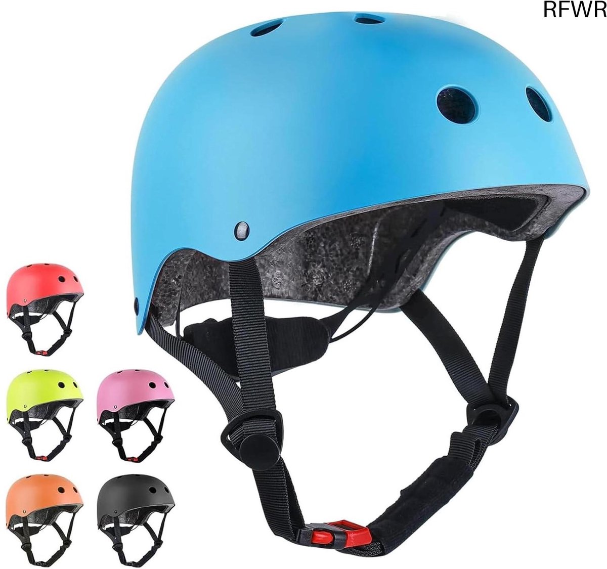 RFWR® Fietshelm voor Kinderen van 3 tot 8 Jaar - Verstelbare en Ventilerende Skatehelm - 48-54 cm