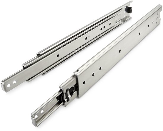 2 paires (4 pièces) de glissières de tiroir entièrement extensibles KV1-70-H51-L400- NF longueur 400 mm glissière télescopique capacité de charge maximale jusqu'à 70 kg de JUNKER
