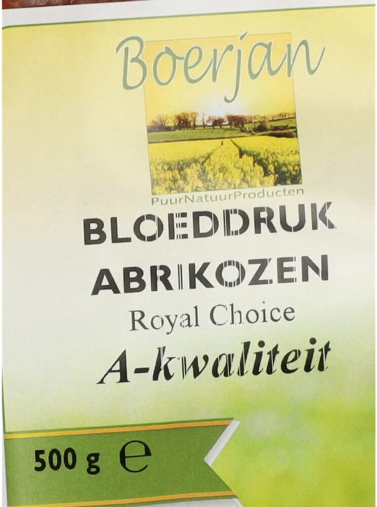 Gedroogde Boerjan Bloeddruk abrikozen, Royal Choice, A-kwaliteit, 500g.