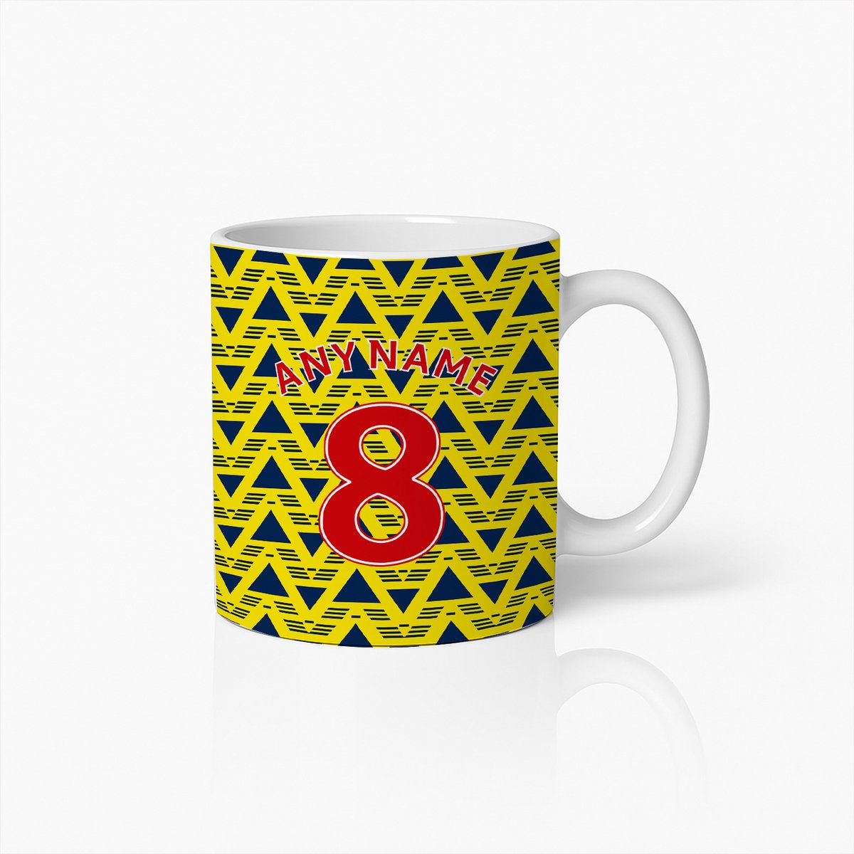 Gepersonaliseerde Voetbalshirt Mok – Eigen Naam & Nummer Soccer Fan Koffiebeker