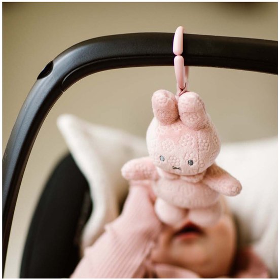 Nijntje Trilfiguur Pink Flower - Zacht speeltje voor kinderwagen & autostoel