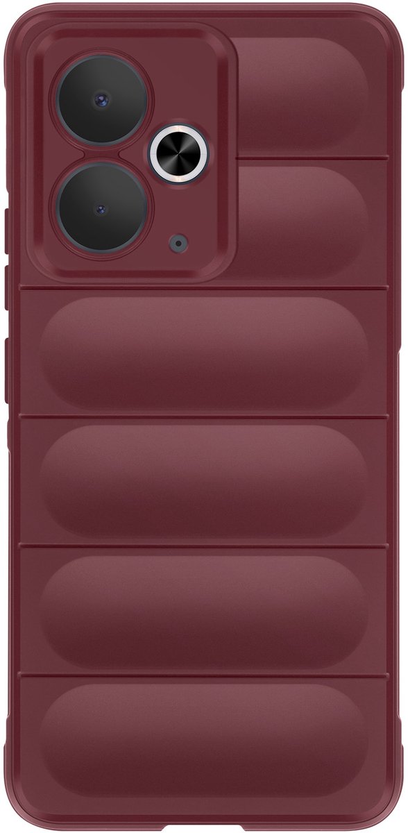 Avizar Hoes Geschikt voor Realme 14T Antichoc Silicone, Bordeaux