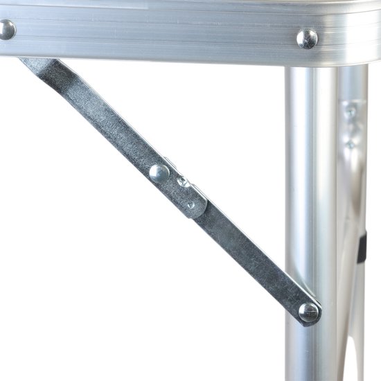 campingtafel hoogte verstelbaar - 70x75x55 cm - met handvat - inklapbaar - wit van Merkloos — afbeelding 3
