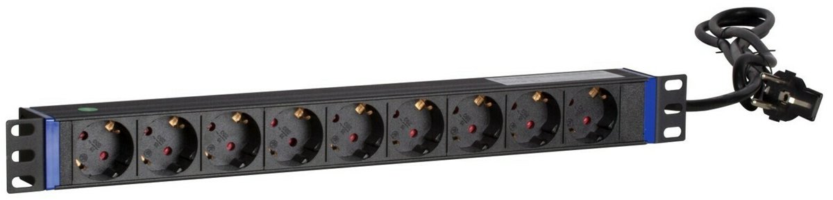 DSIT 19 inch 9 voudige stekkerdoos - geschikt voor serverkast - patchkast en flightcase