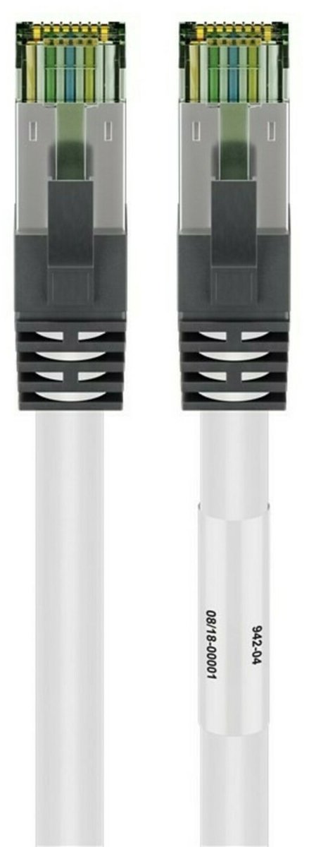 Premium S/FTP CAT8.1 40 Gigabit netwerkkabel / wit - LSZH - 5 meter