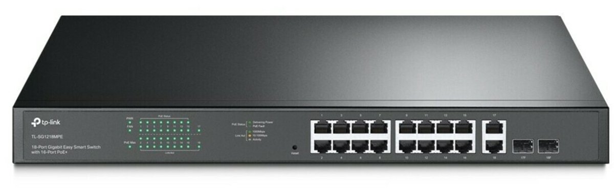 TP-Link - TL-SG1218MPE - Netwerk switch - 16-Port Gigabit - PoE+ - Easy Smart Switch