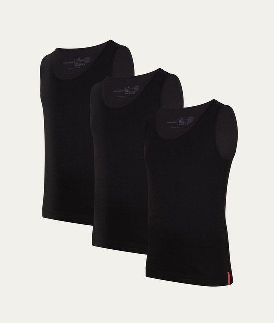 Débardeur Undiemeister - Débardeur homme - Coupe slim - En bois de Mellowood - Col rond - Volcano Ash (Zwart) - Lot de 3 - M