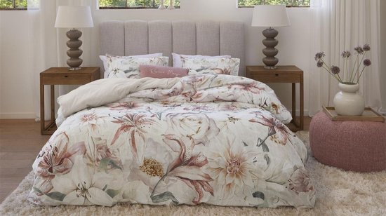 Riviera Maison Lily Love dekbedovertrek - Lits-Jumeaux - 240x200/220 - Roze van Merkloos — afbeelding 5