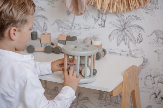Label Label Olijfgroen Houten Rollende Vormenstoof van Merkloos — afbeelding 3