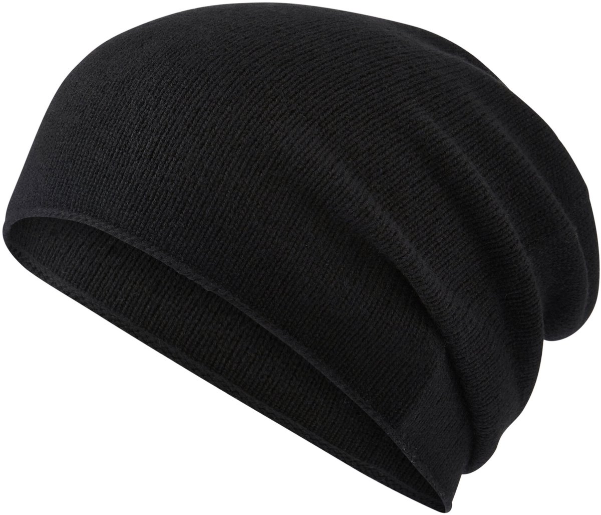 Unisex Beanie sneldrogend warm kasjmier muts unisex black - maat 3000