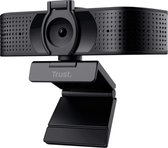 Bol.com Trust Teza 4K - Webcam - 3840 x 2160 Pixel - Standvoet - Klemhouder - Zwart aanbieding