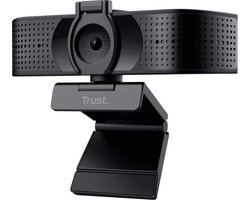 Trust Teza 4K Ultra HD Webcam - 4K Webcam – USB Webcam – PC & Laptop Webcam – Dual Microfoon – Zwart