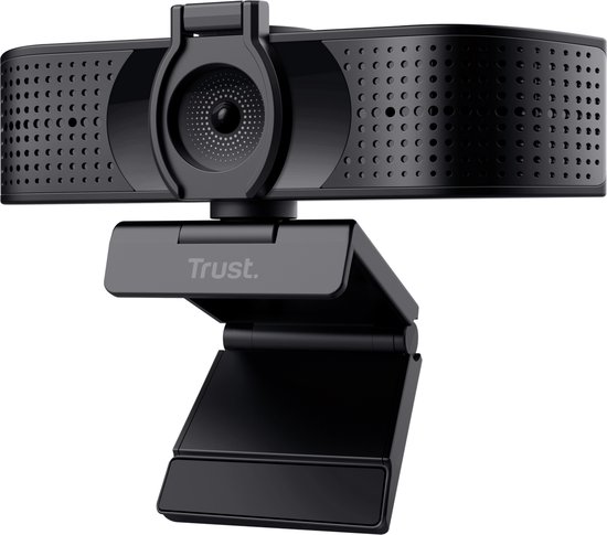 Trust Teza 4K Ultra HD Webcam - 4K Webcam – USB Webcam – PC & Laptop Webcam – Dual Microfoon – Zwart