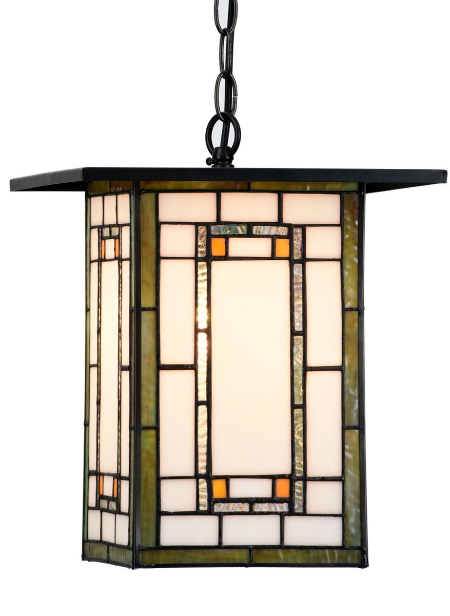 Tiffany Hanglamp Frank Lloyd Wright Orange - Art Deco Trade