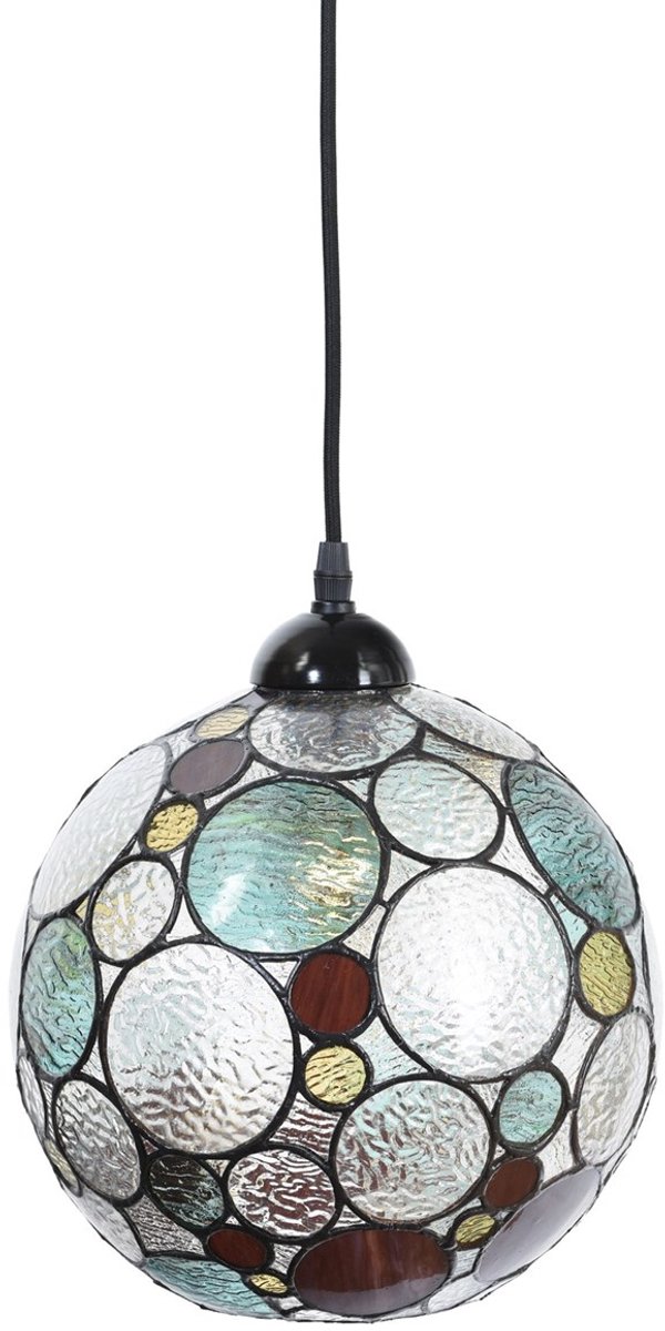 Coloured by Art Tiffany Hanglamp Endless Vintage - Art Deco Trade Petrol