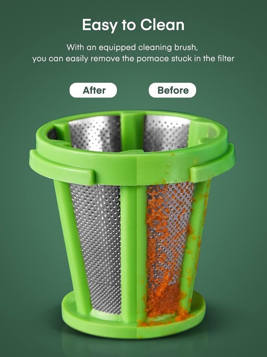 RFWR® Slowjuicer voor Groenten en Fruit met Stil Motor en Omkeerfunctie van RFWR — afbeelding 3