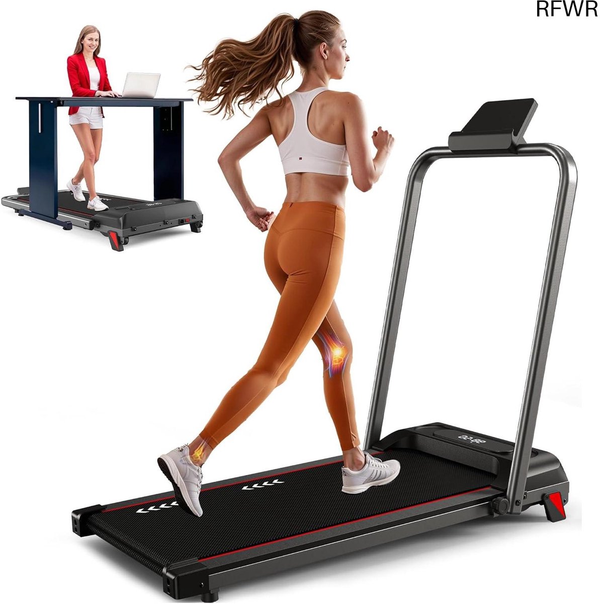 RFWR® Thuis Loopband met 2,25 pk Motor en 4% Hellingsfunctie voor Wandelen en Hardlopen
