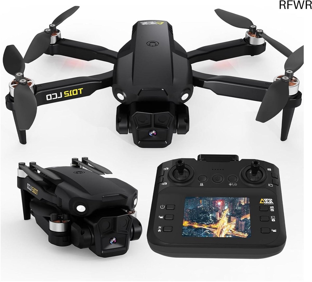 RFWR® Drone met Camera en LCD-scherm - Afstandsbediening en Optische Flow Positionering voor Volwassenen