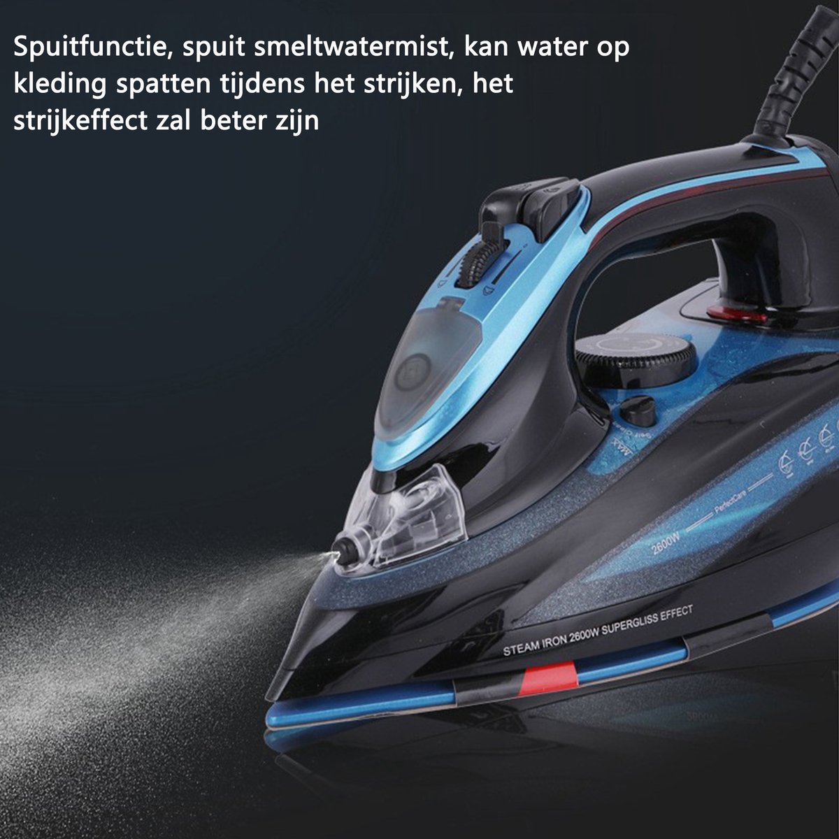 Strijkijzer | Tristar (2600W, 370 ml, Keramisch, Blauw