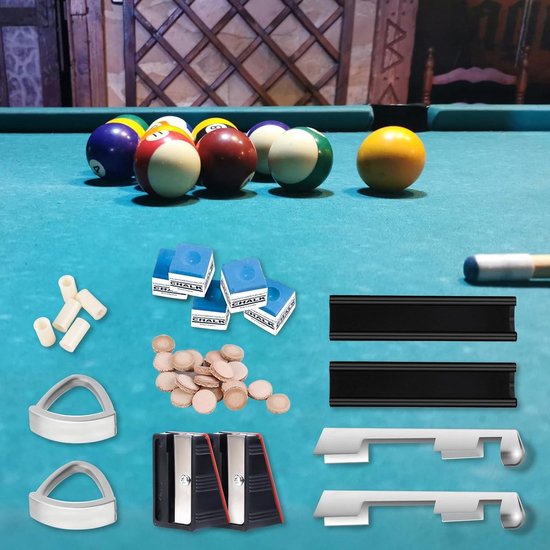 Biljartkeu reparatieset met 36 stuks accessoires inclusief tipklemmen — afbeelding 3
