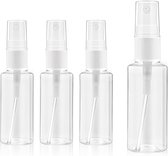 Allecto Plus - Lot de 4 flacons vaporisateurs transparents 30 ml pour vaporisateur de voyage - rechargeables - eau de parfum - souvenir portable.