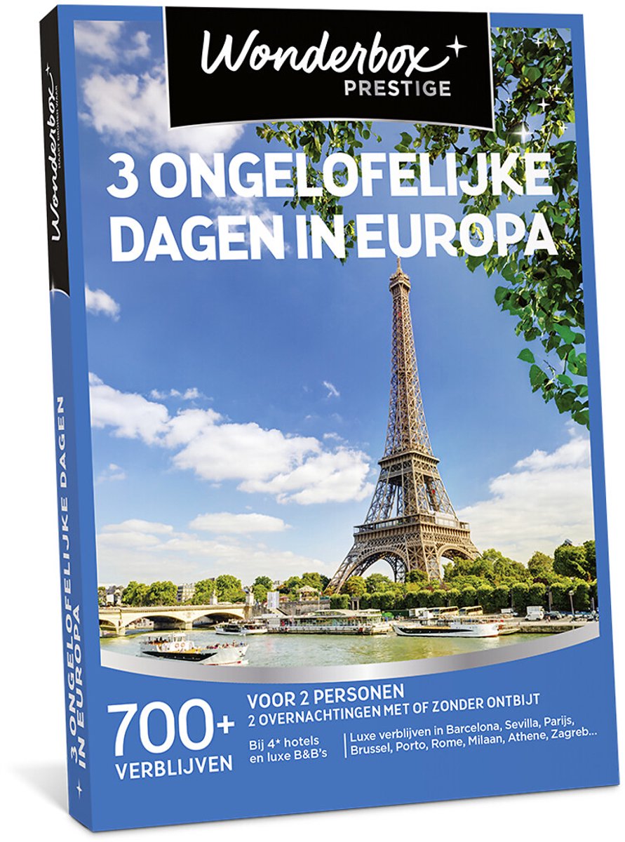 Wonderbox Cadeaubon - 3 Ongelofelijke Dagen in Europa