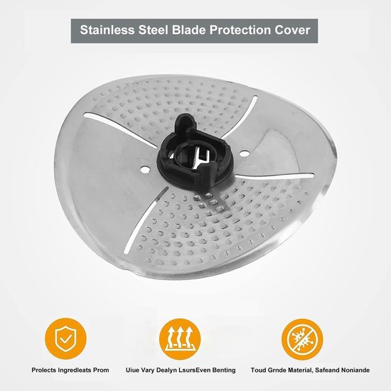 Allecto Plus - Kookmachine messenafdekking van roestvrij staal voor Vorwerk Thermomix TM5 TM6 TM31 - Bescherming - Keuken accessoire van Merkloos — afbeelding 2