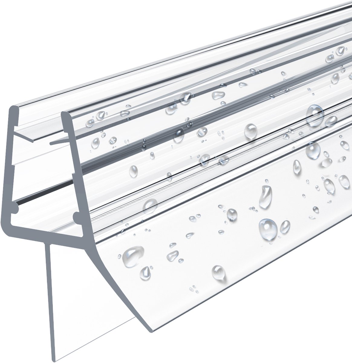 EMKE Douchestrip - PVC Waterkering Douche - S03 - voor Glasdikte 4-6mm - 80cm Lang - Douchedeurafdichting - Lekstrip