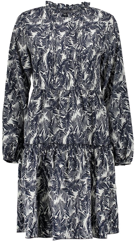 Geisha Jurk Jurk Met Blinde Knoopsluiting 07344 21 Navy/white Dames Maat - S