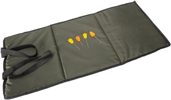 Draagbare vis onthaakmat, met aas naalden set, karper landing pad visgerei, met draaggreep elastische transportriem, 80 x 35 cm