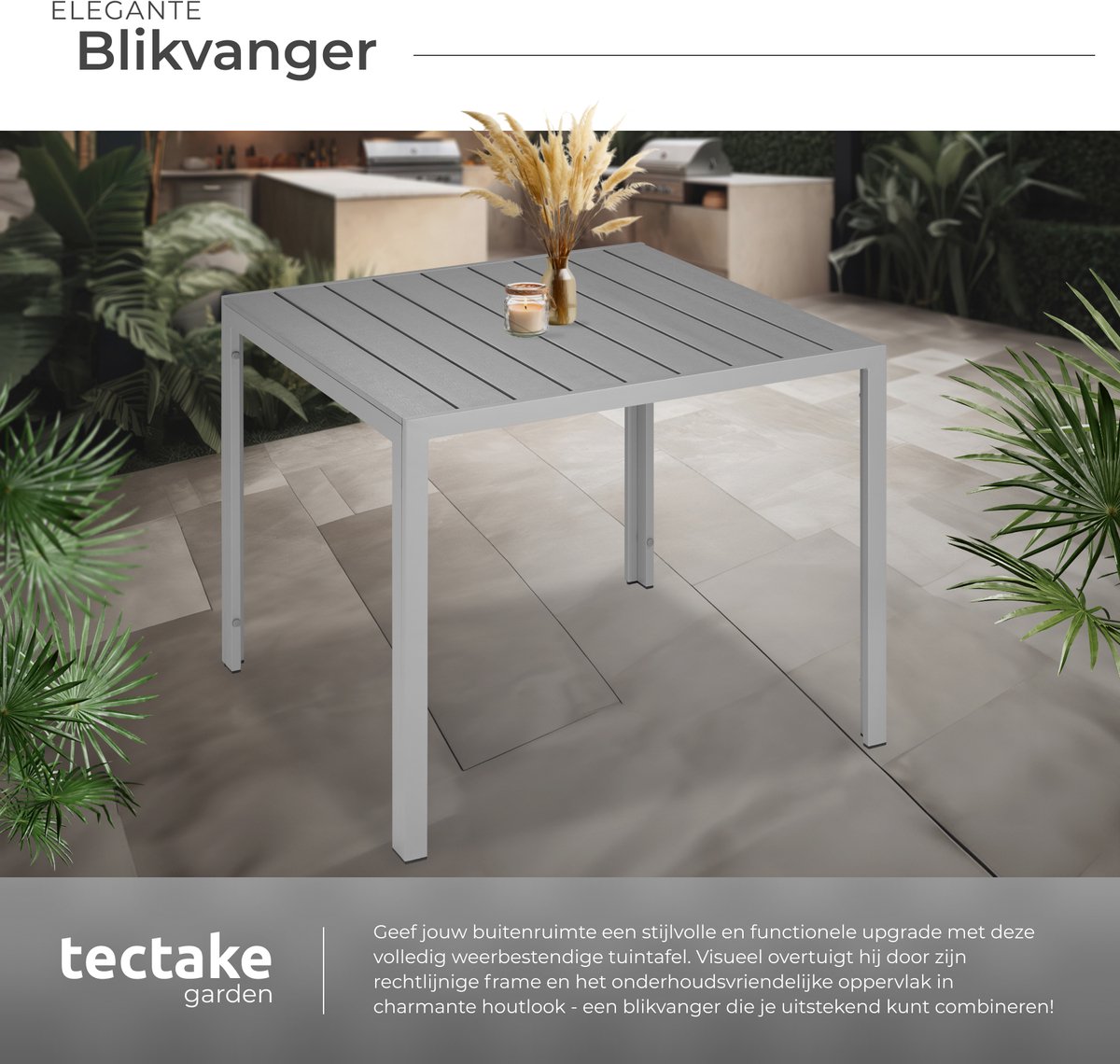 tectake tectake Tuintafel Aluminium Terrastafel - afbeelding 3
