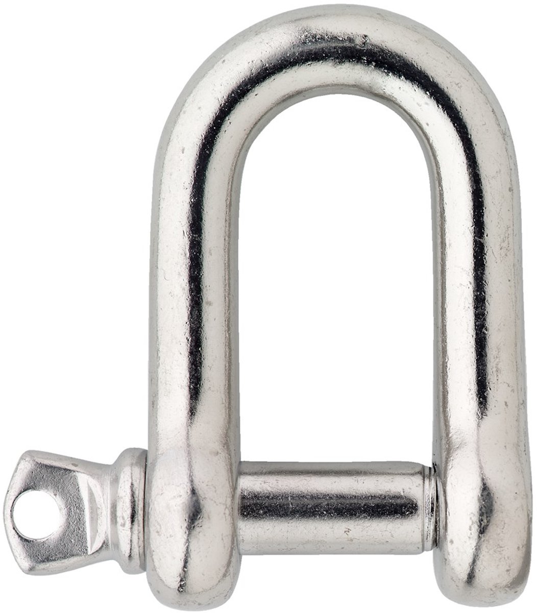 D-sluiting RVS - 6 mm - per stuk
