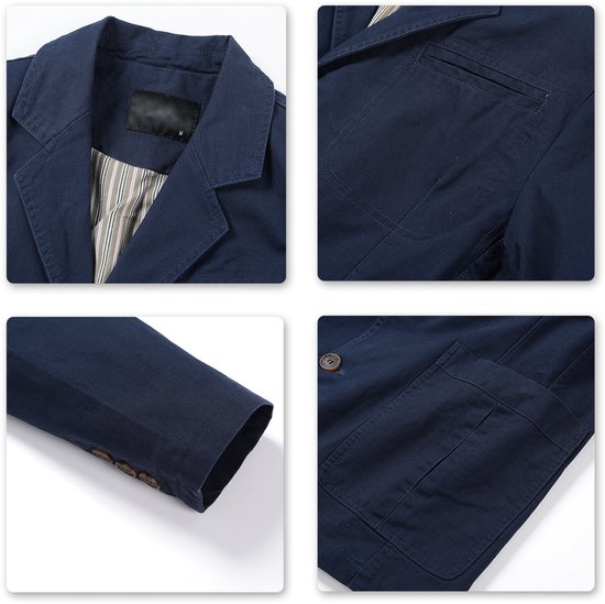 Blazer slim décontracté à col rabattu pour homme Allthemen - Veste de costume décontractée - XXL