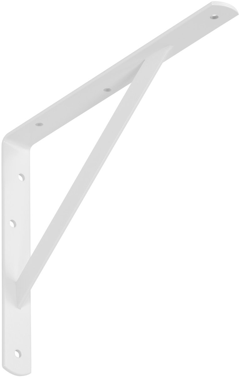 SOTECH Legbordbeugel (300 x 225 x 30 mm, wit, gepoedercoat) Zware beugel met dwarsbalk voor stabilisatie