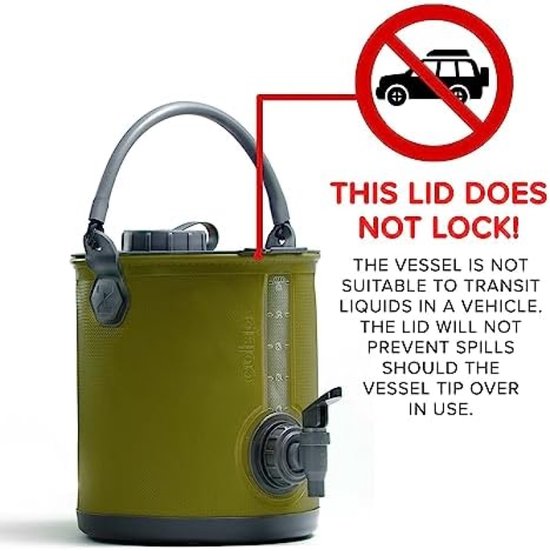 Jerrycan waterzak 14 ltr opvouwbaar - Kampeerartikelen